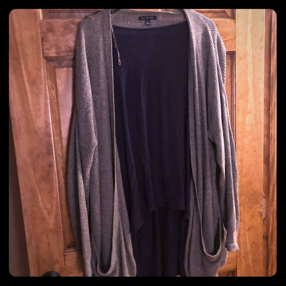 American Eagle waffle sweater